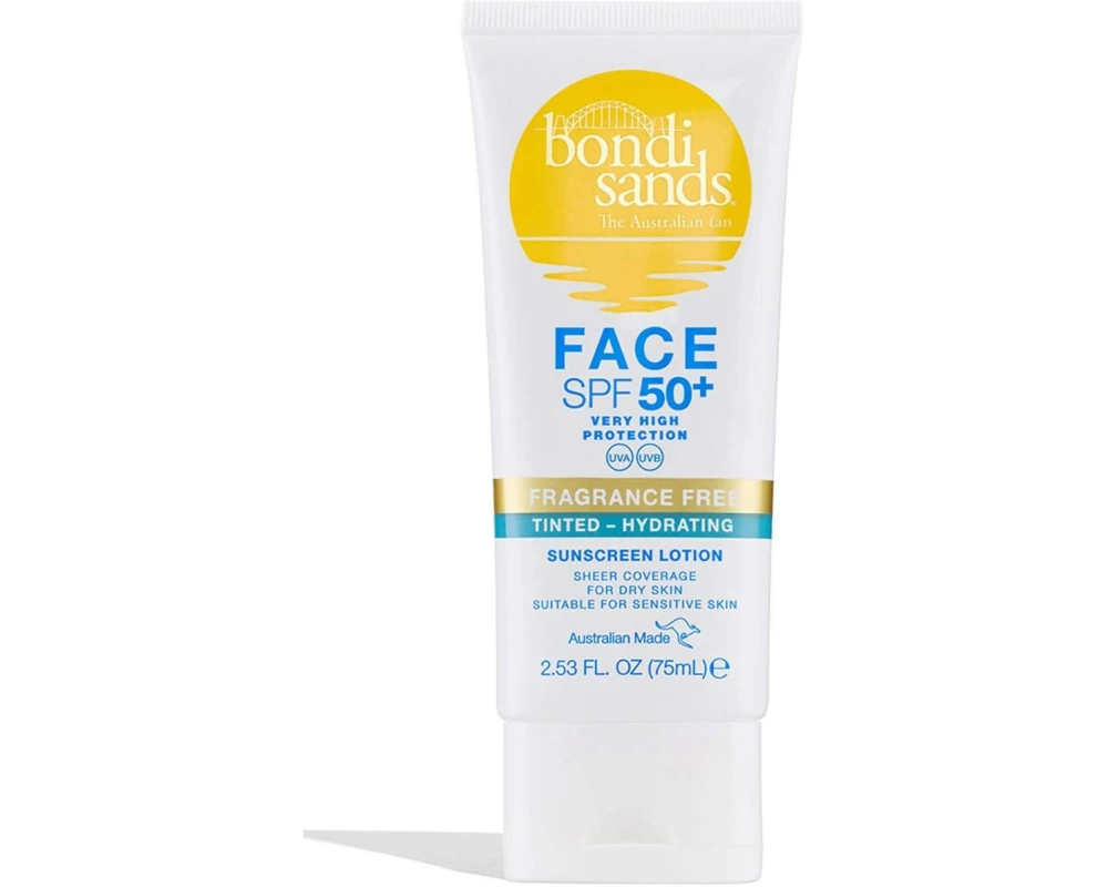 Bondi Sands Face Tinted Hydrating Sunscreen Lotion Universeller Farbton