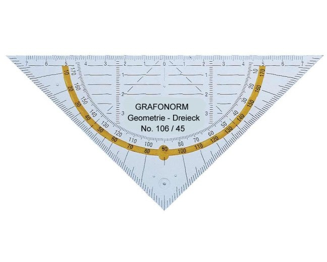 DUX Geodreieck 14cm 106/45 transparent