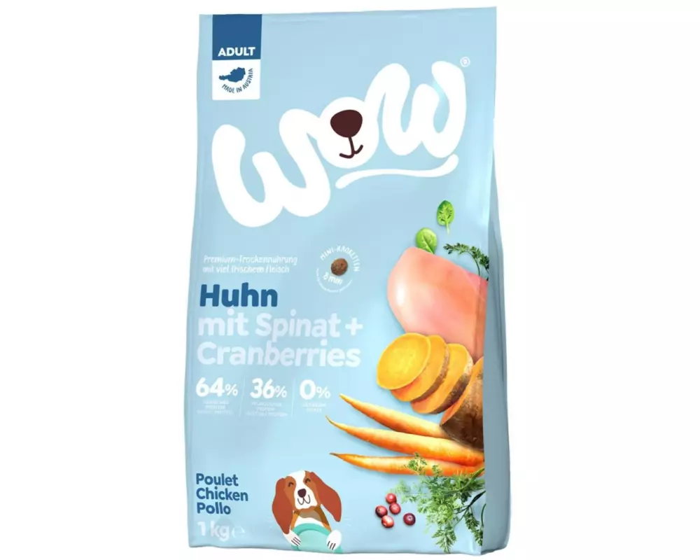 WOW Trockenfutter Minis Adult Huhn, 1 kg