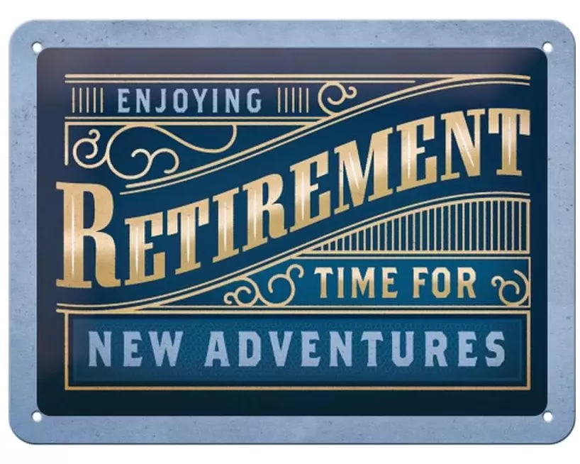 Nostalgic Art Schild Retirement 15 x 20 cm, Metall
