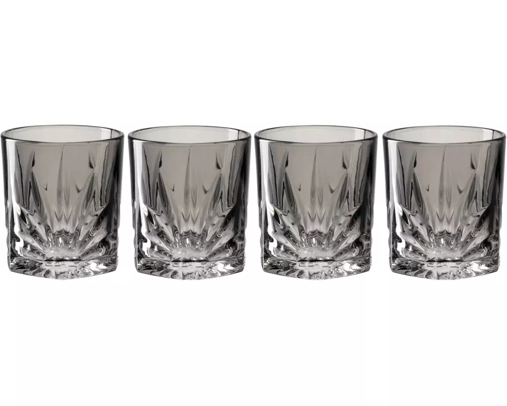 Leonardo Whiskyglas Capri 330 ml, 4 Stück, Grau
