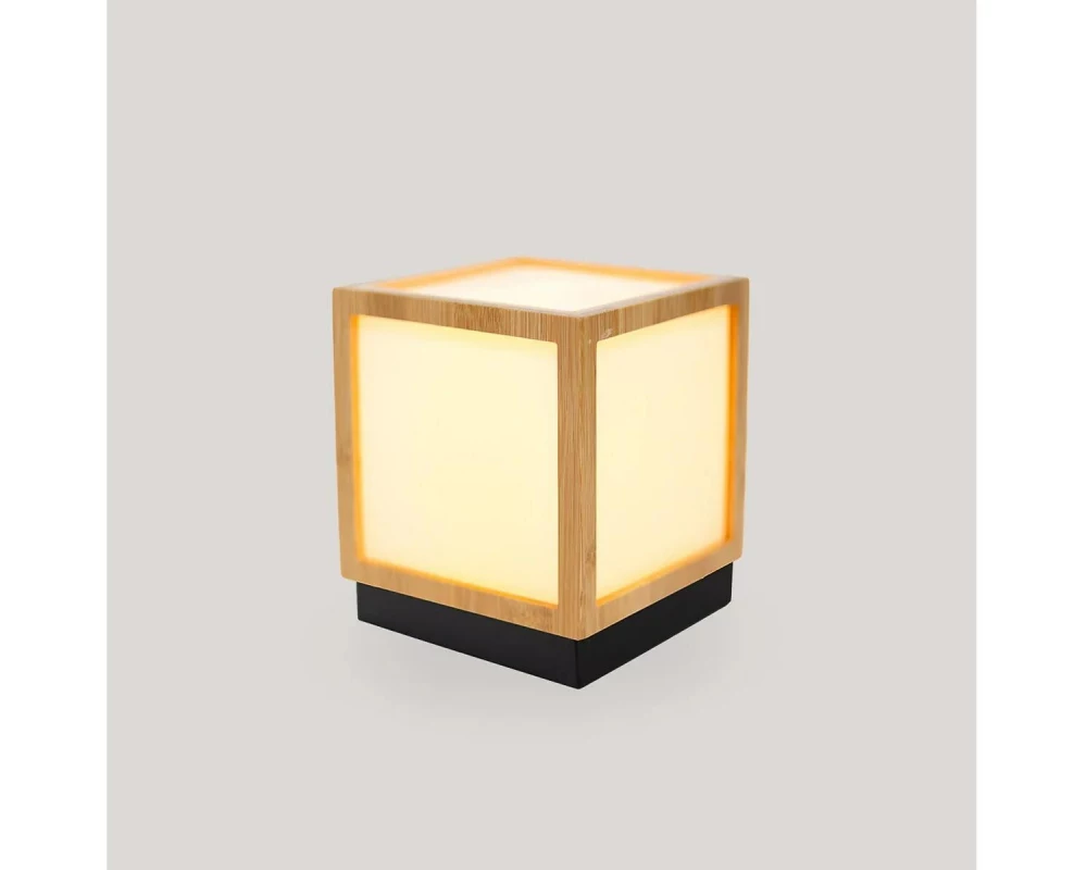 new Garden Vega Lantern Solar, Bambus, dimmbar, warmweiss