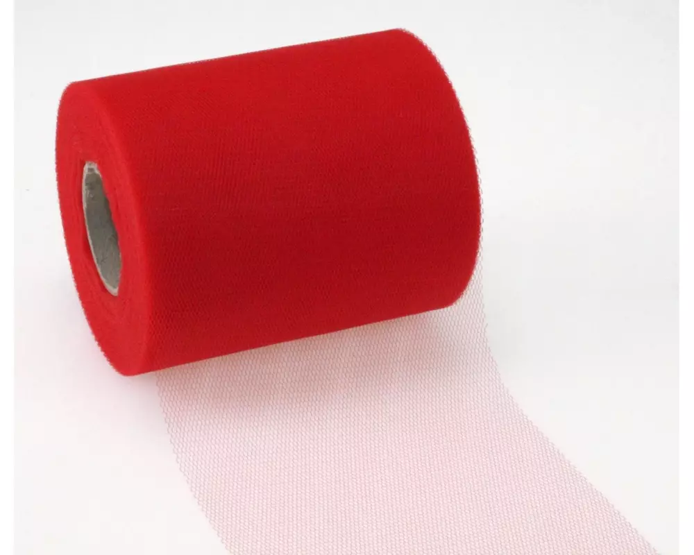 Pattberg Textilband Verona Tüll 11.2 cm x 50 m, Rot