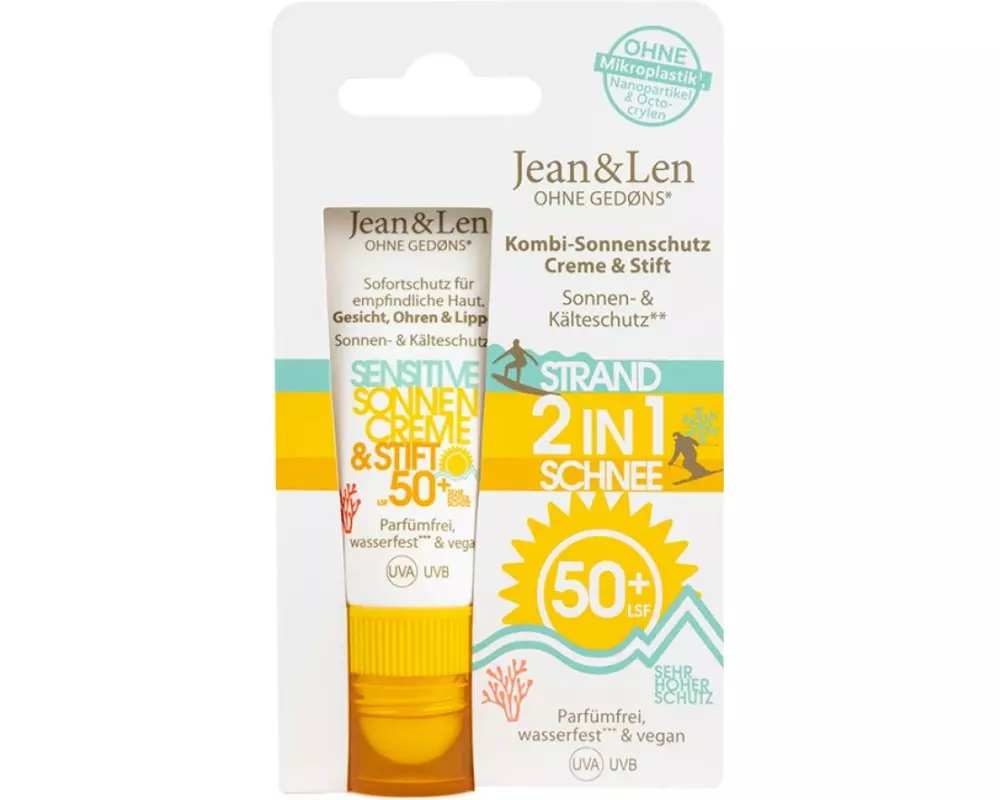 Jean & Len Sonnencreme Sonnencreme und Stift LSF50+ 20 ml + 3 g