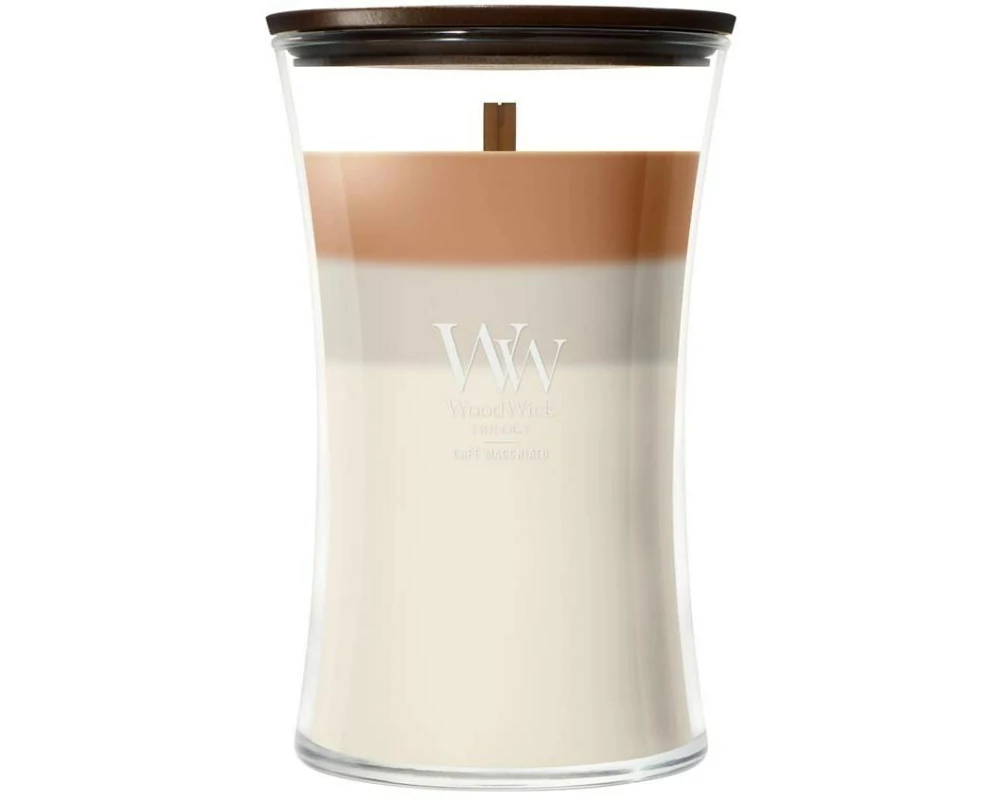 Woodwick Duftkerze Café Macchiato Trilogy Large Jar
