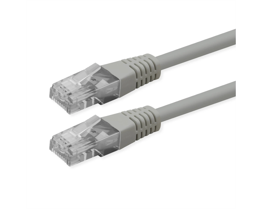 ROLINE Patchkabel Cat.6 (Class E), UTP, PoE, grau, 1,5 m