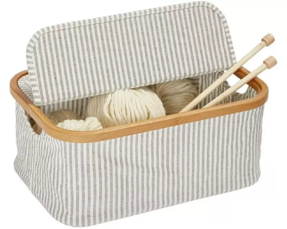 Prym Box Canvas & Bamboo Grau