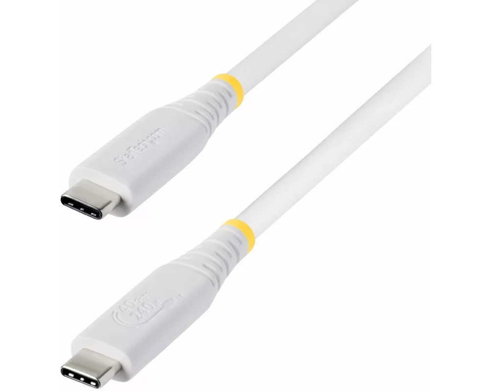 StarTech.com CC1M40GUSB4TPW USB Kabel USB4 Gen 3x2 1 m USB C 40 Gbit/s 240 W Weiß
