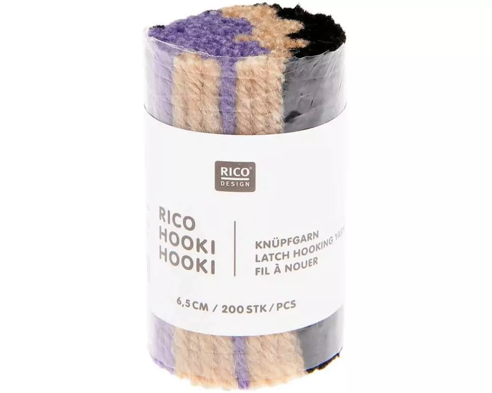 Rico Design Rico Hooki Hooki Knüpfgarn, marmoriert Lila