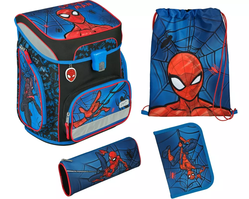 Scooli Schulthek-Set 5-teilig Spiderman, 18 l