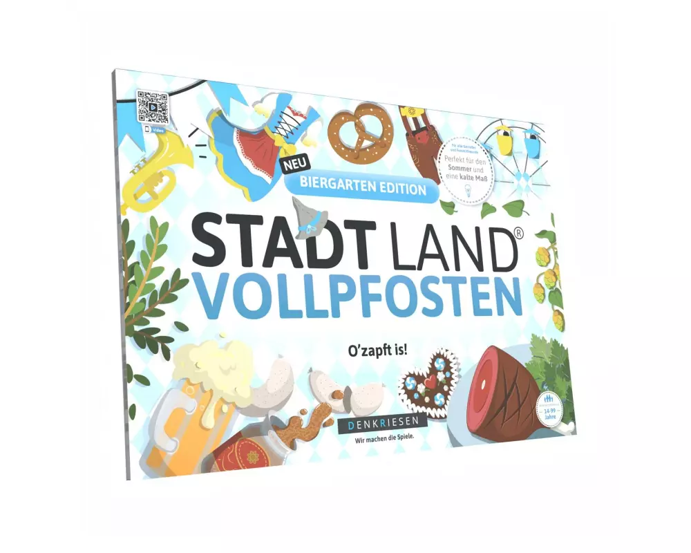 Denkriesen Partyspiel Stadt Land Vollpfosten Biergarten Edition -DE-