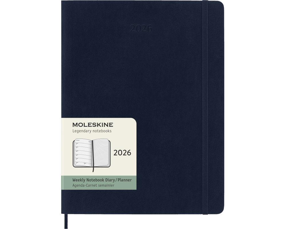 MOLESKINE Agenda Classic X-Large 2026 DSB2012WN4Y26 1W/1S saphir SC 19x25cm