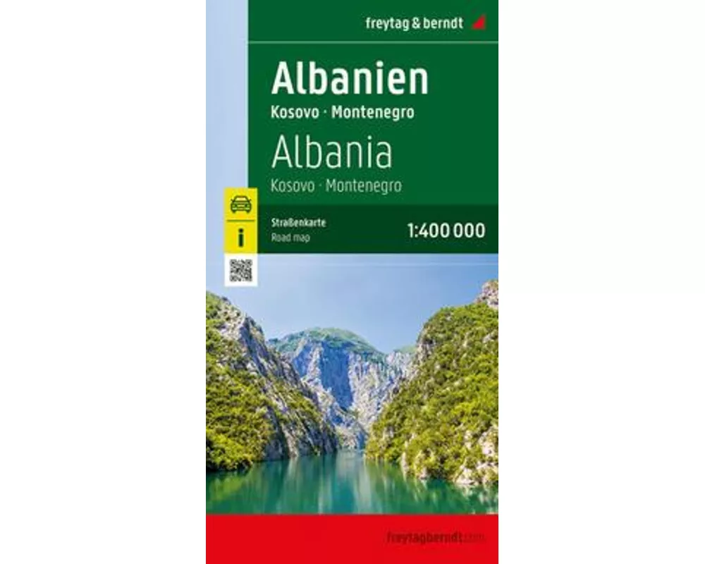 Albanien, Straßenkarte 1:400.000, freytag & berndt