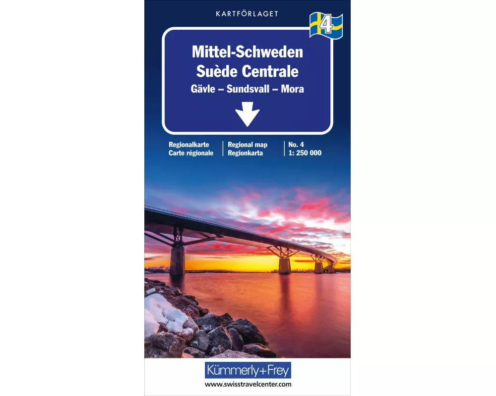 Kümmerly+Frey Regional-Strassenkarte 4 Mittel-Schweden 1:250.000