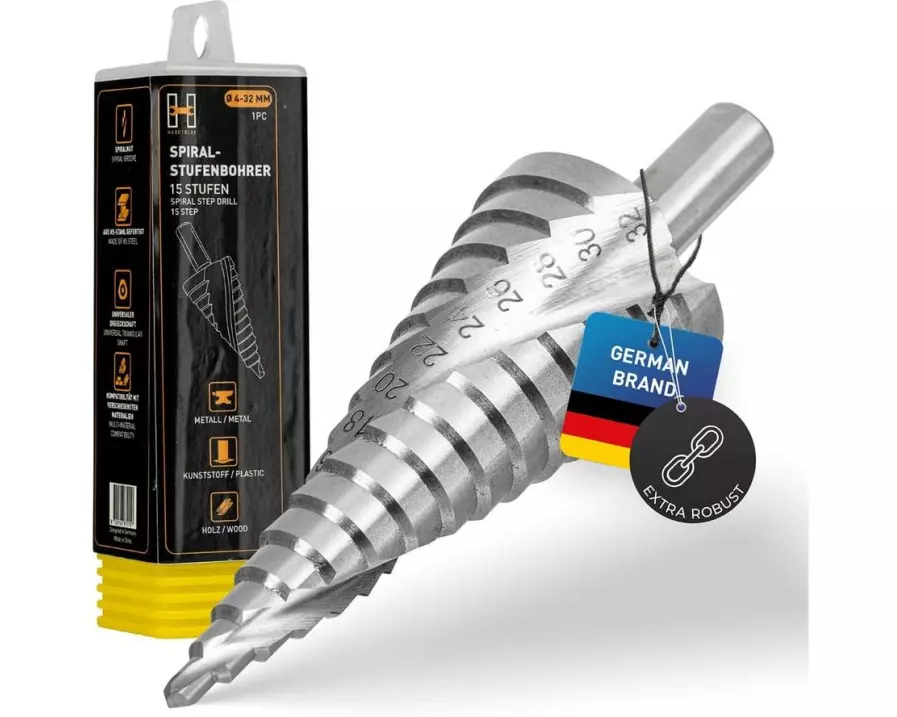 Hardtwerk Stufenbohrer 15 Stufen Ø 4-32 mm