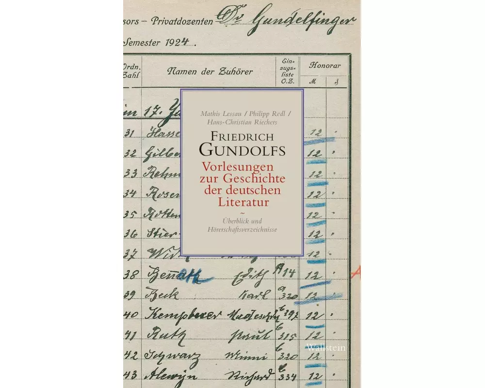 Friedrich Gundolfs Vorlesungen zur Geschichte der deutschen Literatur