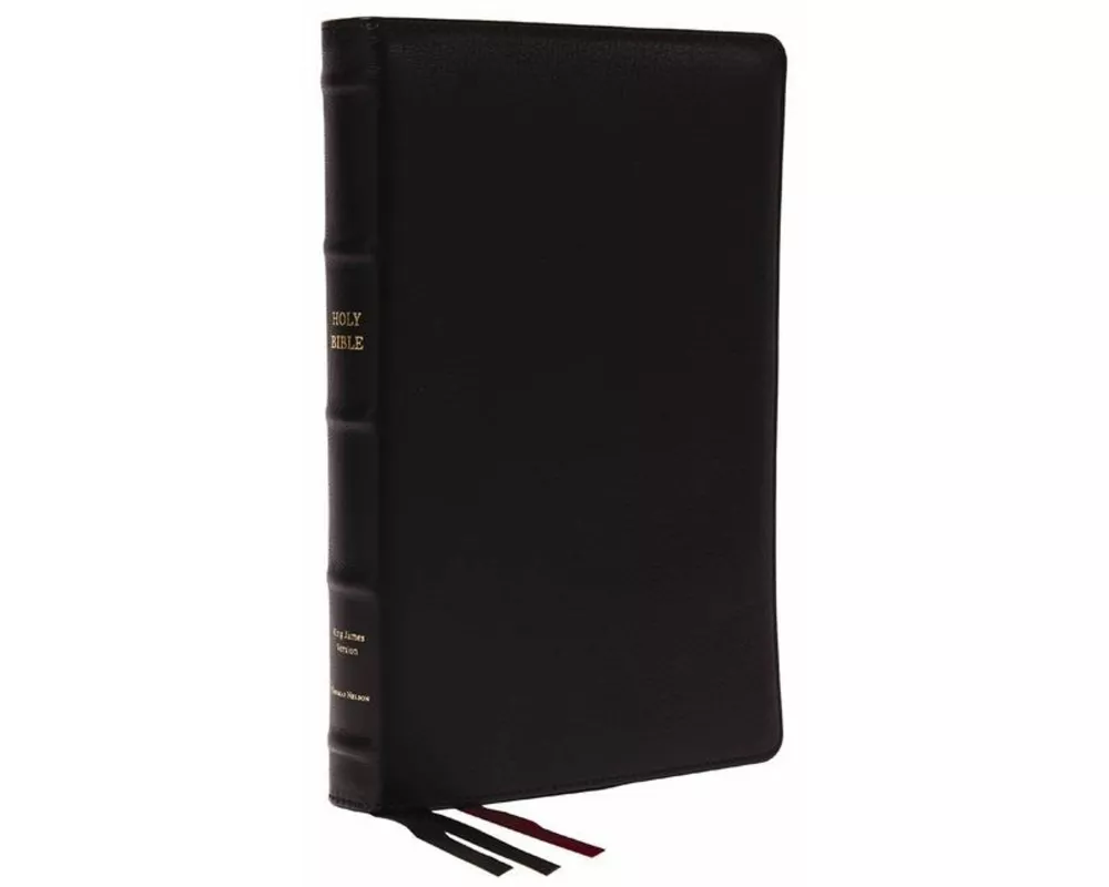 KJV Holy Bible: Large Print Thinline, Black Goatskin Leather, Premier Collection, Red Letter, Comfort Print (Thumb Indexed): King James Version