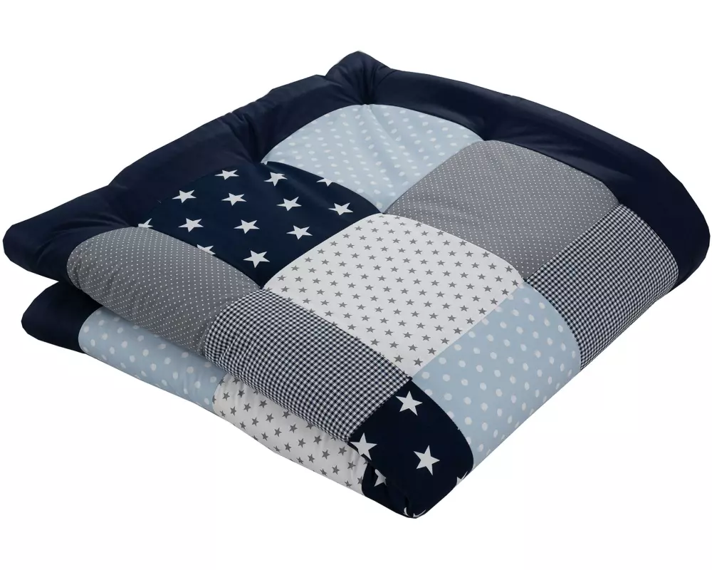 Ullenboom Krabbeldecke Blau/Hellblau/Grau 120 x 120 cm