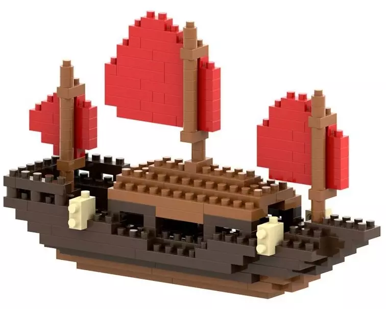 BRIXIES Bausteinmodell Drachenboot