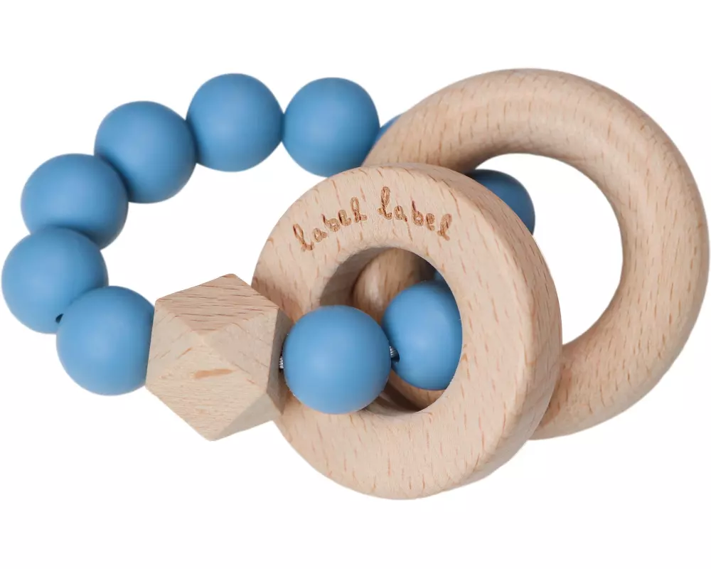 Label Label Beissring Kugeln Blau