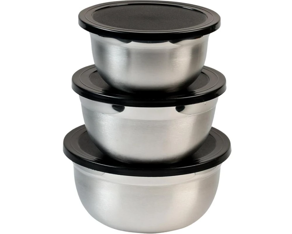 Kesper Rührschüssel-Set 1.5 l, Schwarz/Silber