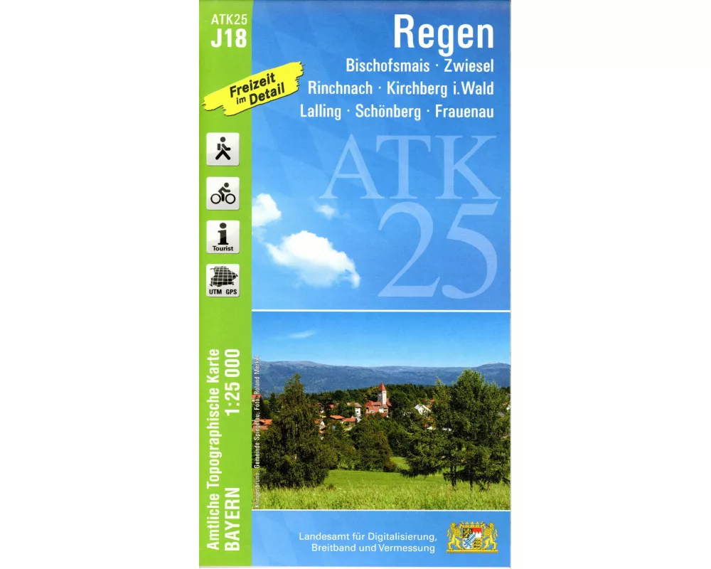 ATK25-J18 Regen (Amtliche Topographische Karte 1:25000)