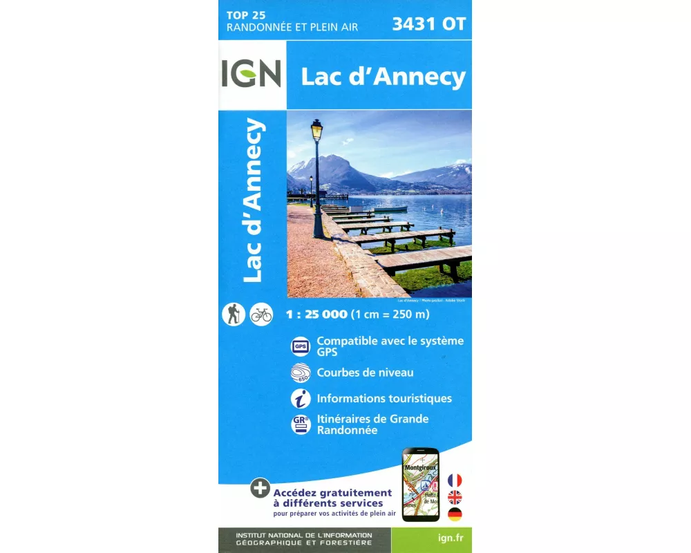 Lac D'Annecy 1:25 000