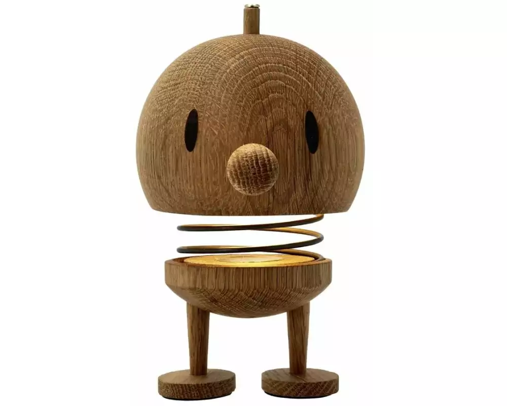 Hoptimist Tischleuchte Eiche L, 10 x 10 x 15 cm, Braun