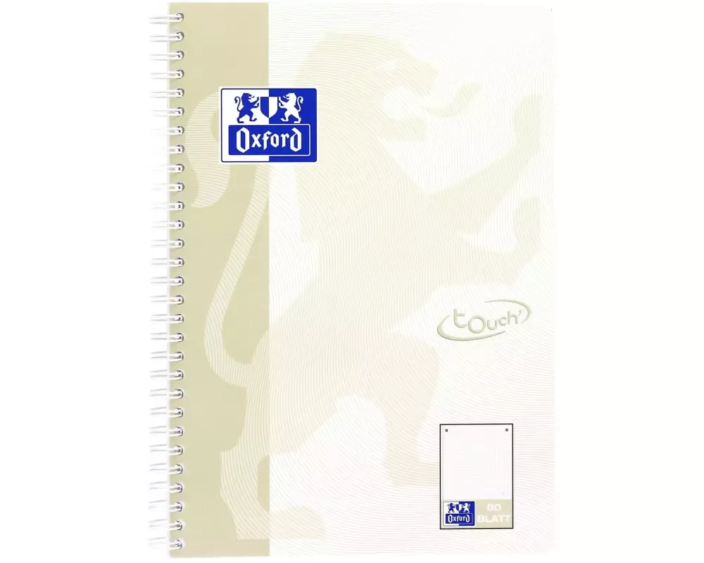 Oxford Notizheft Touch Collegeblock, B5, Dot, Sand