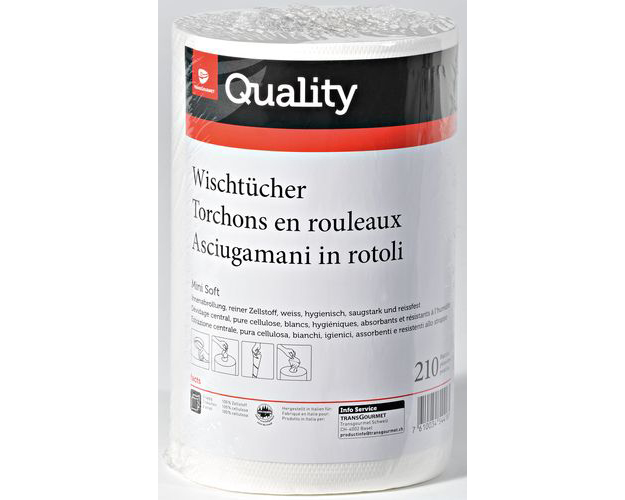 QUALITY Wischtücher soft mini 993340 2-lagig, 6 Rollen à 211 Blatt