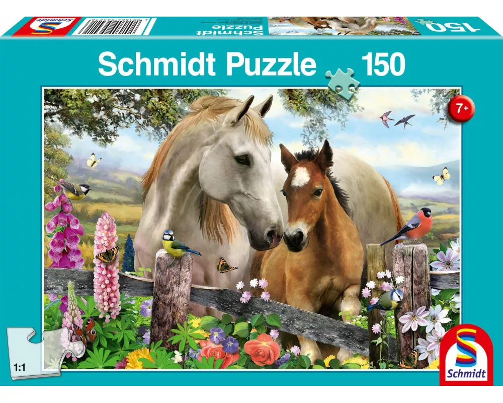 Stute und Fohlen. Kinderpuzzle 150 Teile