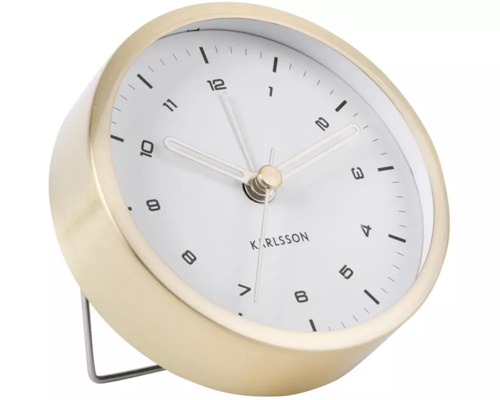 KARLSSON Klassischer Wecker Tinge Gold, Weiss