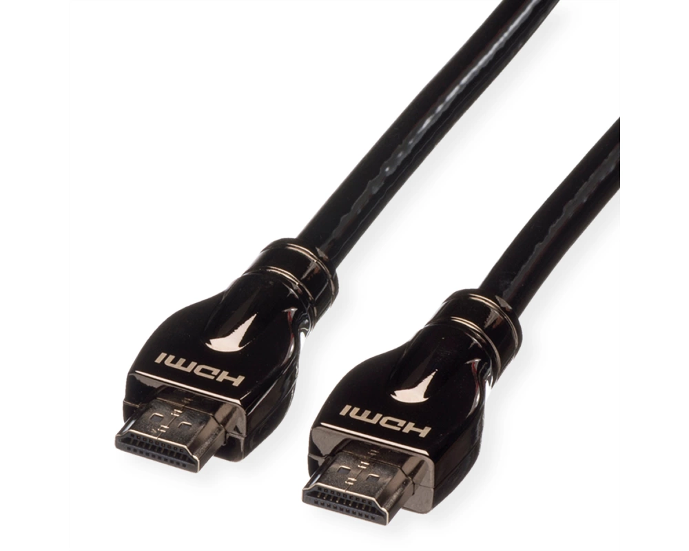 ROLINE 4K HDMI Ultra HD Kabel mit Ethernet, ST/ST, schwarz, 10 m
