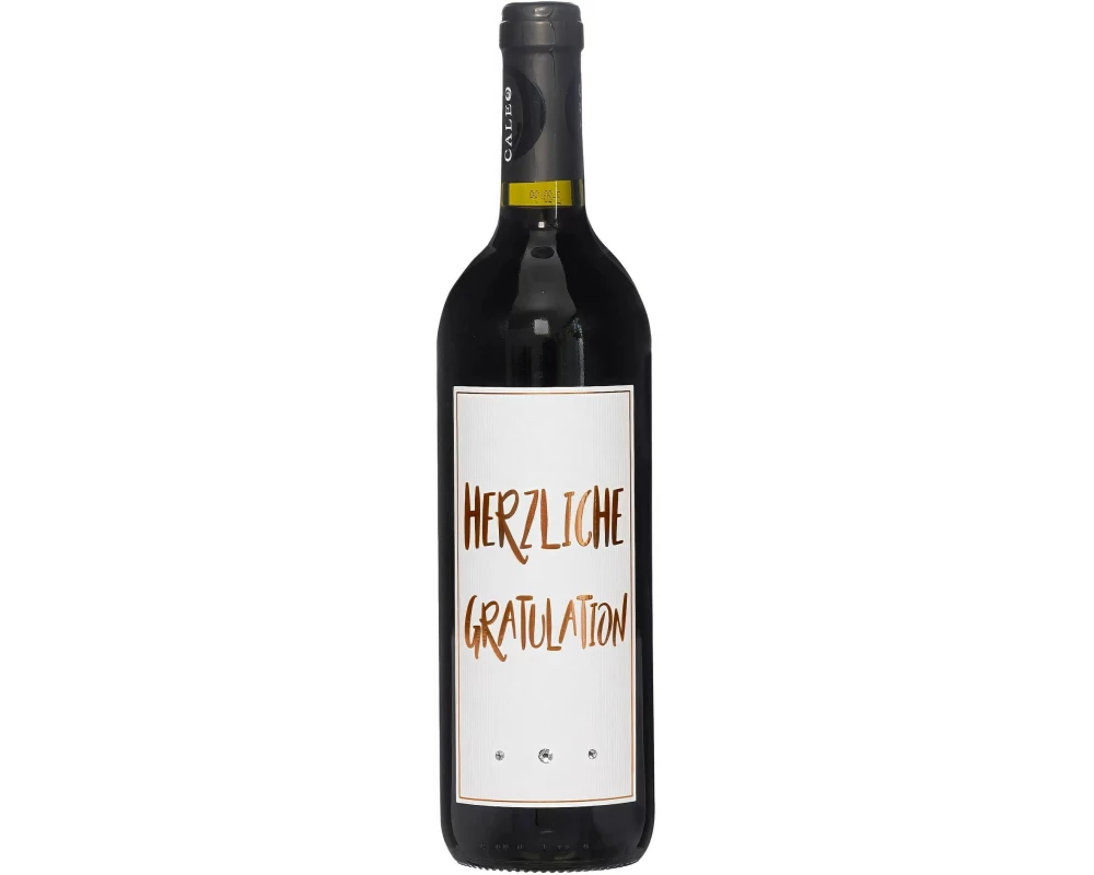 Dreams and Fantasy Geschenkidee Rotwein Herzliche Gratulation Kupfer, 750 ml