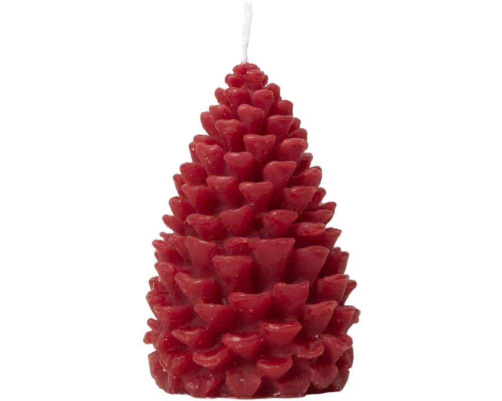 Broste Copenhagen Pine Figure Kerze Burgundy, 7 x 10 cm