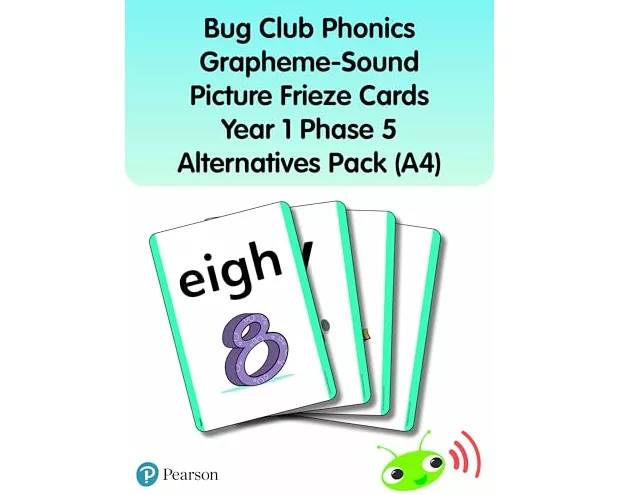 Bug Club Phonics Grapheme-Sound Picture Frieze Cards Year 1 Phase 5 alternatives (A4)