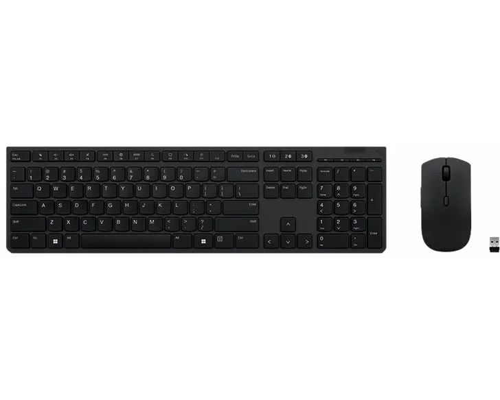 Lenovo Professional Wireless Rechargeable Keyboard and Mouse Combo Swiss French/German