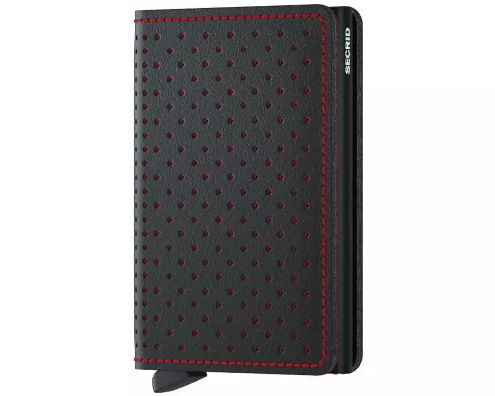 SECRID Portemonnaie Slimwallet Original Perforated Black Red