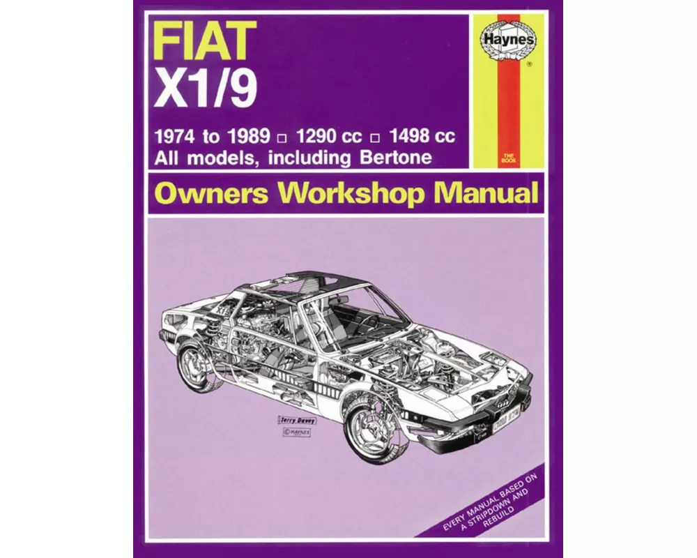 Fiat X1/9 (74 - 89) Haynes Repair Manual