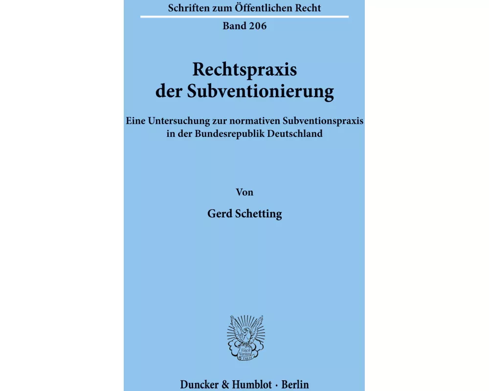 Rechtspraxis der Subventionierung