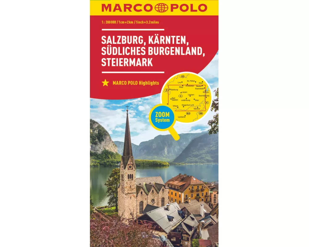 MARCO POLO Regionalkarte Österreich 02 Salzburg, Kärnten, Steiermark 1:200.000