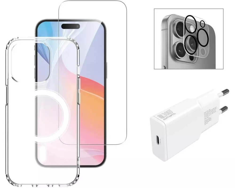 4smarts Back Cover 3in1 Premium Starter Set iPhone 16 Pro Max