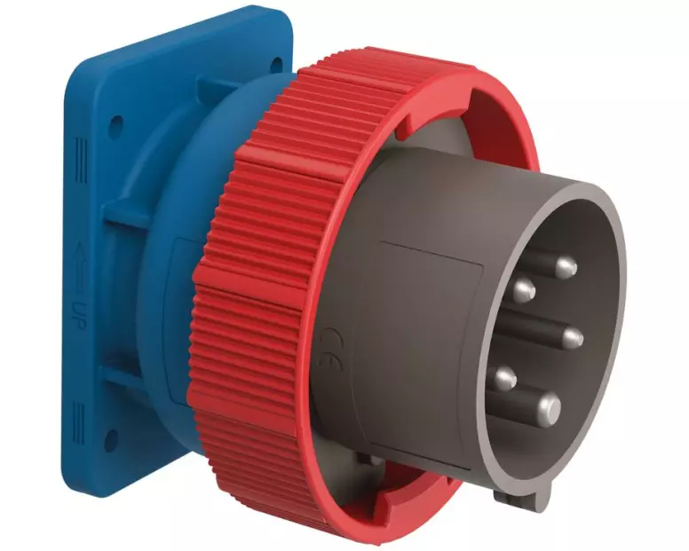 STEFFEN Palazzoli CEE Einbau-Stecker 3LNPE 16/5 400 V 6h vernickelt