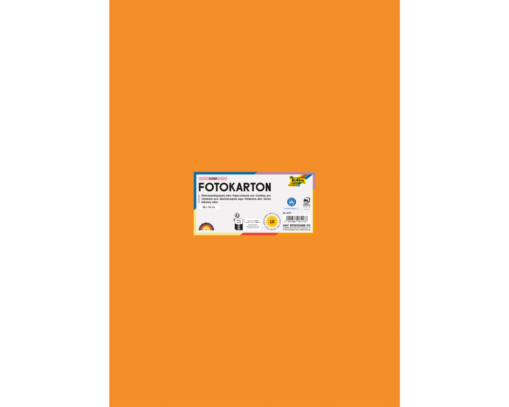 FOLIA Fotokarton 50x70cm 6117 300g, ocker
