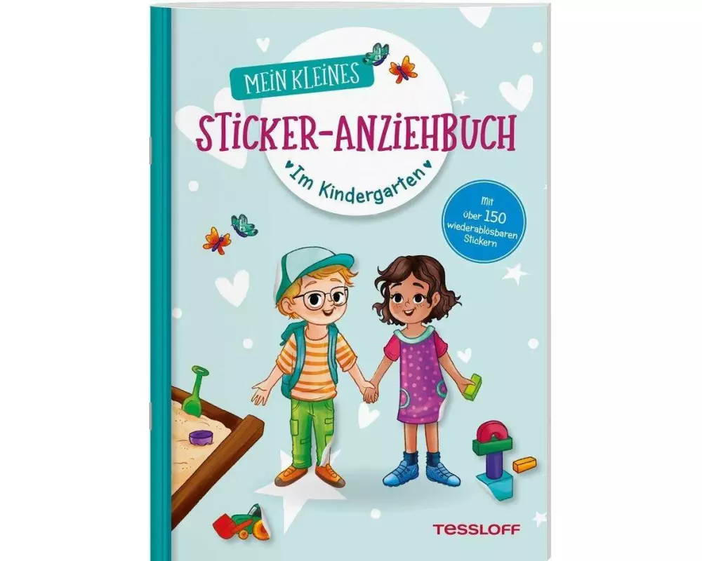 Mein kleines Sticker-Anziehbuch. Im Kindergarten