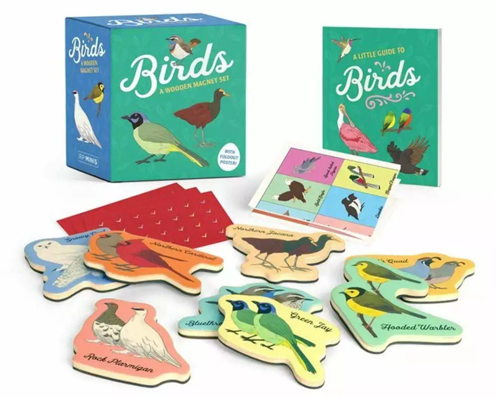 Birds: A Wooden Magnet Set
