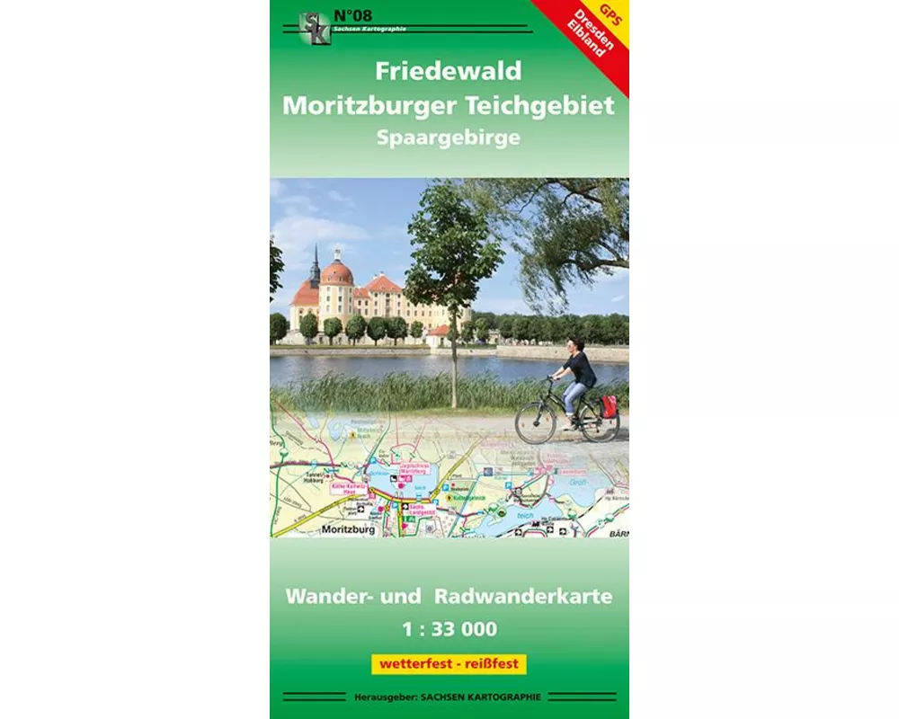 Friedewald - Moritzburger Teichgebiet - Spaargebirge 1 : 33 000