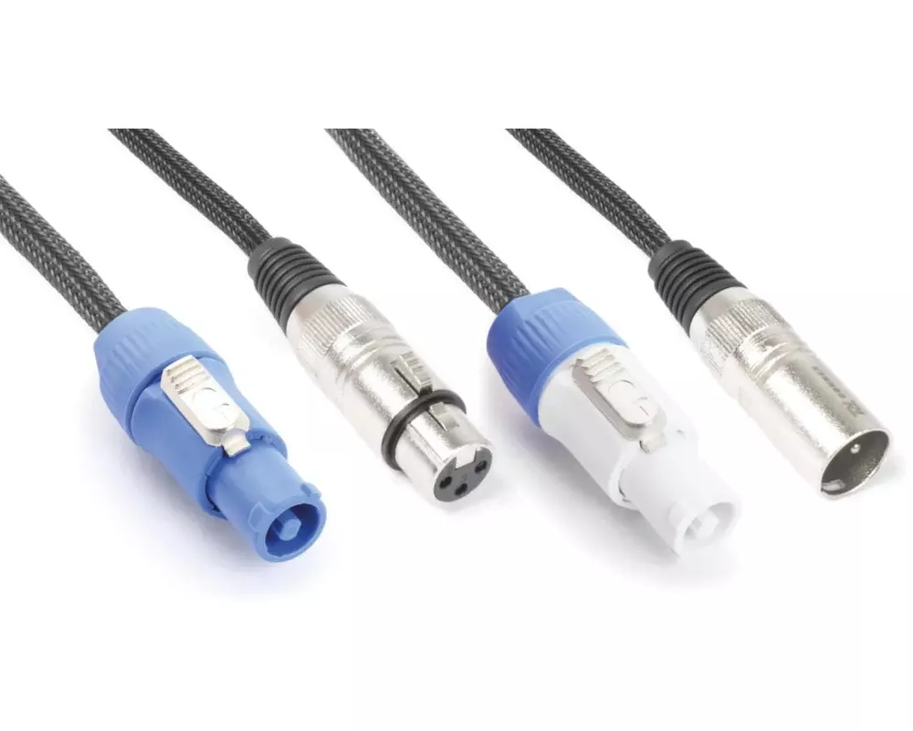PD Connex CX06-5 Powercon - XLR 3 Pole, female 5 m