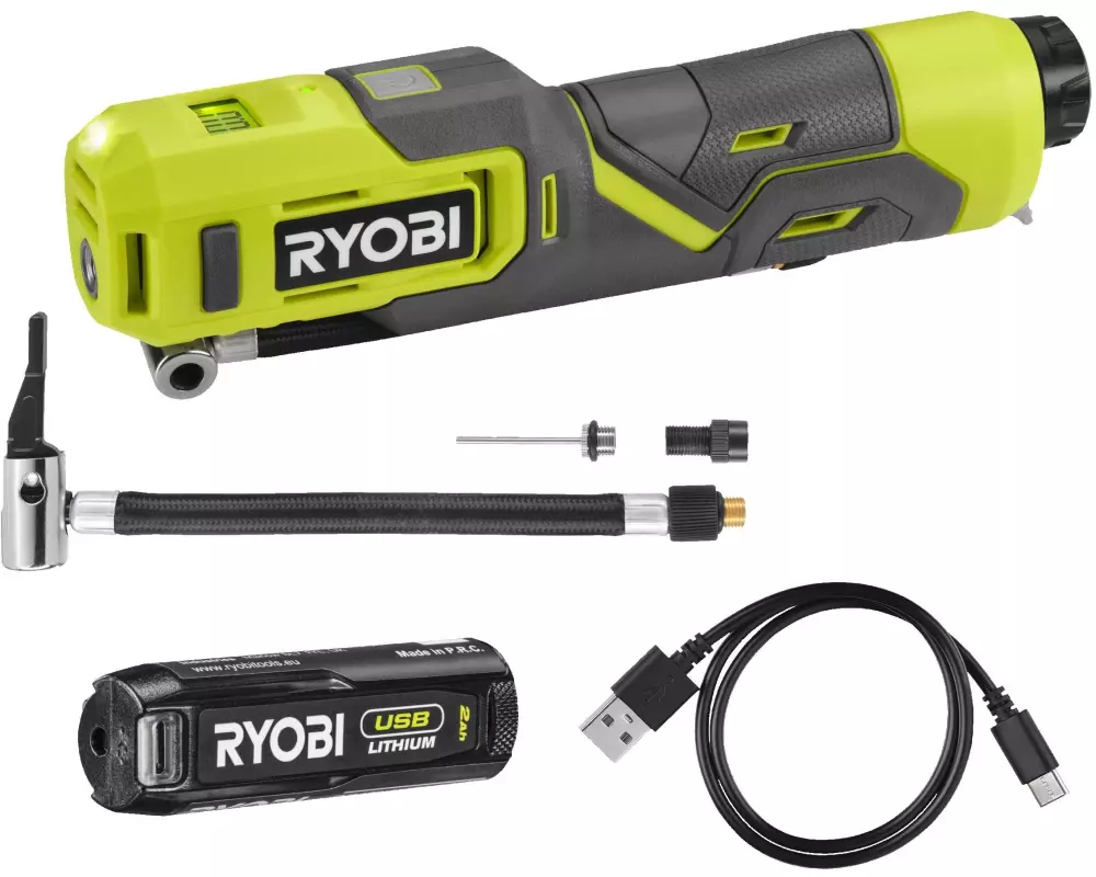 Ryobi Werkstatt Akku-Kompressor Mini 4 V USB RI4-120G