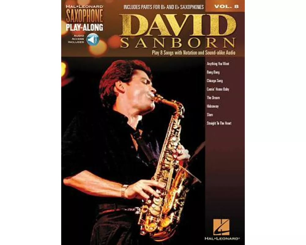 David Sanborn Saxophone Play-Along Volume 8 Book/Online Audio